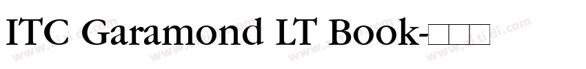 ITC Garamond LT Book字体转换